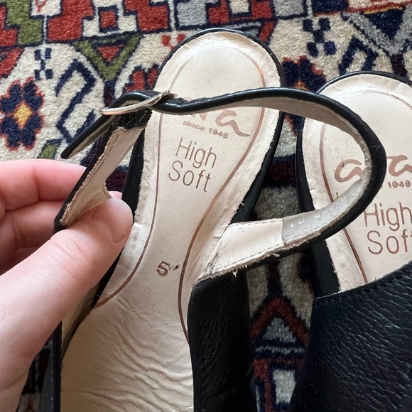 Ara Women's Gallant Slingback Black Leather, size UK 5 - Picture 3 of 6